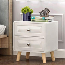 Comodino Bianco Doppio pompaggio Studio Corridoio dell'Assemblea Addensare Locker Pratico Bagno Solido della Famiglia di Legno Camera da Letto Soggiorno Multifunzione 40X30X45.5cm FANJIANI