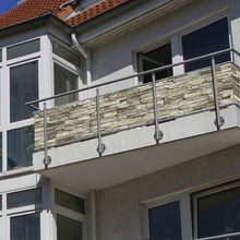 jarolift Copertura per Balcone Idrorepellente, Telo di Rivestimento e Protezione per Balcone 500 x 90 cm - Motivo Pietre