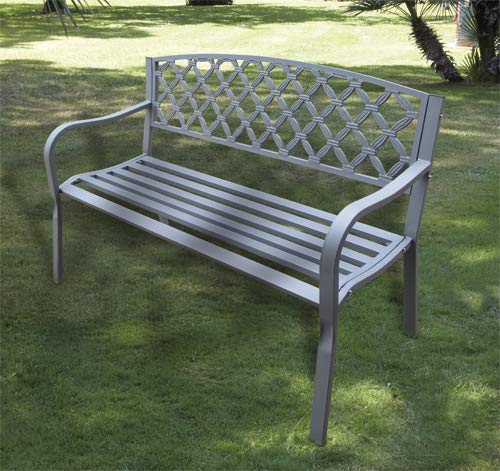 PANCHINA in GHISA Colore Grigio Antracite L. 128 x P. 56 x H. 85 cm.