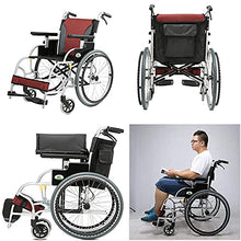 Sedia A Rotelle da Trasporto con Telaio in Acciaio Leggero, Forniture Mediche, Sedia Pieghevole Portatile, Grandi Ruote Posteriori da 20 Pollici, Sedile Largo 17 Pollici A