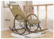 LYQZ Sedia a Dondolo in Rattan Sedia di Riposo Siesta con bracciolo Divano Camera da Letto Soggiorno Outdoor Comoda Sedia Pigro 45 × 122 cm (Style : B)