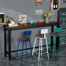 SHIJING Sgabelli Cucina Moderni Sgabello da Bar Industriale Vintage | Sgabello Alto da Bar da Colazione retrò | con Gambe e Schienale in Metallo della Staffa | per bancone/caffetteria/Cucina/Pub