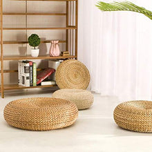 NV, cuscino da pavimento Tatami, cuscino rotondo in paglia di paglia, cuscino decorativo in rattan giapponese, tappetino per casa, patio, balcone, può contenere circa 200 kg., 50cm