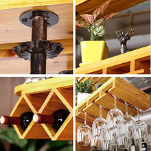 MYHZH Parete Wine Rack, Bar Wine Glass Vintage Hanging Rack, sotto Il Governo Coppa scaffale, Restaurant Cafe Organizzazione Cucina e deposito Shelve