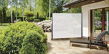 909 OUTDOOR Tenda da Sole paravento per Giardino, Separé avvolgibile per Esterni, Frangivento divisore Laterale Estensibile (170 x 300 cm, Bianco)