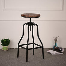 IKAYAA Industriale Sgabello Altezza Regolabile Sgabello Stile Vintage Industriale Sgabello da Cucina