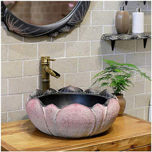 Jgophu Flower Counter Top Lavello da bagno Lotus Lavello da bagno Balcone Lavello da bagno