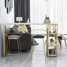 GYPPG Sgabelli Bar, Altezza del bancone, Sedia Bar Moderna per la Cucina, Sala Pranzo, Sgabello Bar con Schienale e poggiapiedi, Rivestimento in Velluto, Gambe in Metallo, Altezza del se