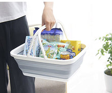 Tshome rettangolare multifunzionale pieghevole carrello pieghevole in silicone plastica cestino lavanderia