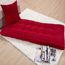 Cuscino Lungo, Cuscino da Sole, Addensare Cuscini per sedie da Giardino Tinta Unita casa Tappetino Cuscino da Terra Cuscino Panca Cuscino 40x110 cm Rosso