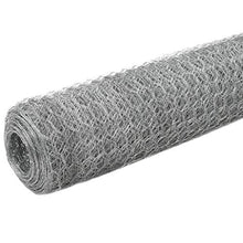 ghuanton Rete Metallica Acciaio Zincato 25x1,5 m Trama Esagonale Argento Articoli di ferramenta Barriere e recinzioni Pannelli per recinzioni