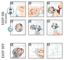 Porta asciugamani tesa Luup, metallo cromato, autoadesivo, tecnologia di montaggio adesiva, 86mm x 50mm x 485mm