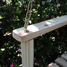 LXLH Panca da Giardino Panchina da 48 Pollici in Legno con Catena in Metallo, con braccioli e Schienale Sedia a Dondolo in Legno massello per Il Tempo Libero, Altalena sospesa, Panca sospesa Anti