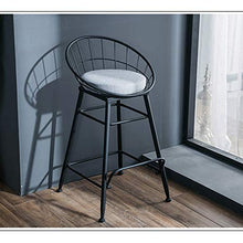 Sgabello da bar Bar Stool Bar sedie in Ferro battuto Bar Chair Nero/Oro casa di Alta Sgabello Moderno Sedia da Pranzo del Nastro Metallico Bar Sedia Moderno (Color : Black, Size : 75cm)