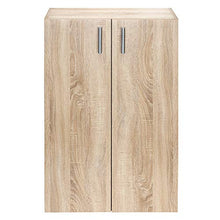 CASARIA Cassettiera Vela 2 Ante con Ripiani 115,5x60x30cm Credenze Comò Armadietto Ufficio Mobiletto