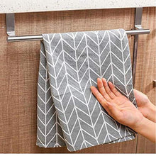 2 pack asciugamani Organizzatore Rack, sopra il tovagliolo porta rotaia in acciaio inox supporto del tovagliolo, per cucine e bagni con Anti-Slip Scratch-Protezione Stripe