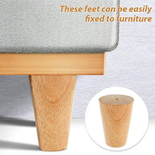 WSZMD 4pcs Gambe Mobili in Legno Massello 8 Cm 15 Cm 20 Cm 20cm Cono Inclinato Divano Letto Tavola E Sedia Piedi di Ricambio Piedi in Pendenza, Comodino (Color : 15CM X 4PCS)