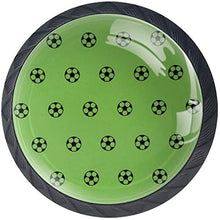 Sport Calcio Calcio Modello Verde Pomelli per Porta Set di 4 Pomelli per Mobili Manopole per Cassetti Cucina Armadio Vetro