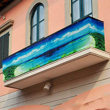 YUNSHAO Recinzione Copertura per Balcone Protezione della Privacy Schermo in Polyster Senza Viti Permeabile per Estate ed Inverno Opaco,90 x 500cm