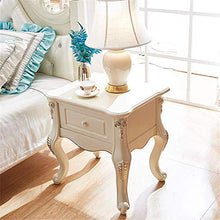 Elegante Semplicità Comodino Comodino in Stile Europeo Cassetto Singolo Semplice Armadio Francese Bianco Intagliato Comodino per Camera da Letto, DTTX001