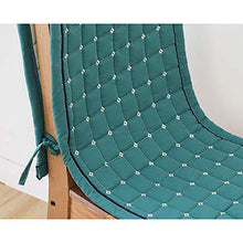 Dieluny, set di cuscini per sedia da pranzo trapuntati, tinta unita, cuscini per sedia a dondolo, cuscino per panchina, per interni ed esterni, per patio, colore: blu, 50 x 140 cm