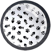 Lisca di pesce e zampa di animale Pomelli per Porta Set di 4 Pomelli per Mobili Manopole per Cassetti Cucina Armadio Vetro