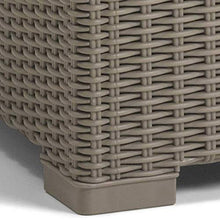 Allibert Ottomano da Giardino California Cappuccino Poggiapiedi Sgabello Pouf