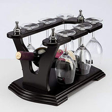 FYLHX 14 Pollici Legno Massello Vino Cremagliera di Vetro Stile Europeo Freestanding Controsoffitto Portabicchieri da Vino Cucina Bar Cantina retrò Cremagliera del Vino