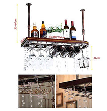 LHQ-HQ Bottiglia di Vino Porta in Legno massello Vino portabottiglie Appeso dal soffitto portabottiglie Vino Fatto di Metallo