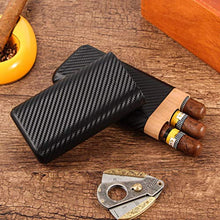 DPLQX sigari armadi, Finestra di Vetro Trasparente Versatilità Durevole Buona Tenuta Removibile Peso Leggero Facile da Portare in Giro humidor per sigari ammezzati,Black_175x75x32mm/7x3x1in