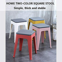 LXHkk Sgabello Alto Semplice, Sgabello Quadrato in Plastica Bicolore Multifunzionale Sgabello con Gradino per Sedia da Pranzo Antiscivolo con Piedini, per Sala da Pranzo/Casa,Giallo,Two