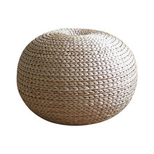 LTINN Cuscini Rotondi in Tatami Intrecciati in Paglia Intrecciata a Mano, sgabelli da Soggiorno rialzati, Rattan Naturale Intrecciato, nessun Odore, Resistente e Resistente