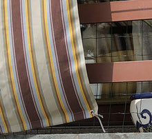 Tenda da Sole per Esterno a Righe con Anelli e Ganci Misura 140x300cm PRONTA all'Uso Made in Italy