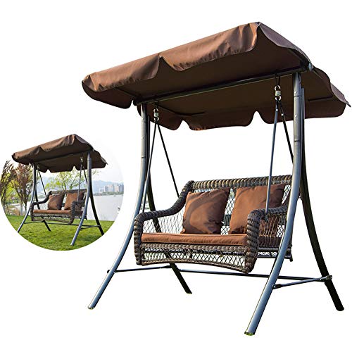 ZDYLM-Y Dondolo da Giardino con Tettuccio 2 posti Seat Swing con Load Parasole Altalena da Giardino Panchina, per Esterno, terrazzo