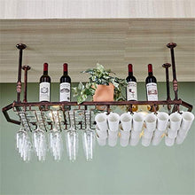 Rastrelliere per calici con pannello in vetro, portabottiglie da vino da appendere a soffitto Scaffale per calice in metallo Ripiani galleggianti Bar Arredamento da cucina Mug Organizer (Dimensioni: