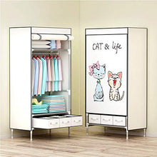 JHDDP3. Semplice Armadio Multifunzione Multifunzione Armadio in Tessuto Singolo con 2 cassetti di stoccaggio e Elevato Design del Piede for dormitorio Camera da Letto (170 * 45 * 90 cm) (Color : B)