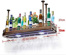 FGDSA Mensole galleggianti Portabottiglie in Legno massello Portabottiglie per Vino Portabottiglie per Bicchieri da Vino Capovolto Portaoggetti Retro per casa (Dimensioni: 60 cm)