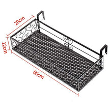 Stand per Fiori in Metallo Nero, pianta per Interni ed Esterni, Stand per pianta Rettangolare in Ferro Art (Dimensioni : 60cm)