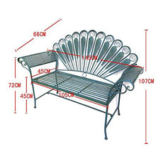 outdoor product Panca Decorativa retrò Impermeabile e antiruggine per Cortile, Panchina da terrazza panchina da Esterno, Sgabello per Il Tempo Libero con braccioli e Schienale, Facile da Montare