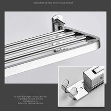 YONGYONGCHONG Stendibiancheria pieghevole in acciaio inox 304, portasciugamani da parete per il bagno, supporto a parete a torre gancio anello, 40 cm