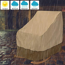 Fodera Protettiva Per Sedia A Dondolo Da Giardino, Coprisedia Per Sedie, Impermeabile Tessuto Oxford, Per Proteggere Sedie Da Vento, Raggi Uv, Polvere, Foglie, 99*83*70CM (Beige+Marrone, 210D,1Pezzi)
