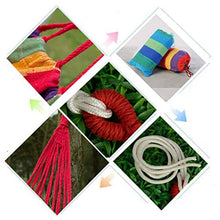 Amaca da campeggio, amaca da letto sospesa a righe in tela resistente e ispessita, amaca da esterno portatile con borsa, per escursioni in spiaggia (Blu, 280 x 80 cm)