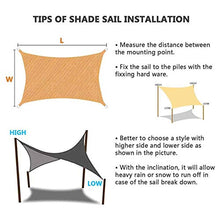 Sun Basy Sails Shade Self UV Block per Patio Garden Outdoor Facility 9Z0T4T (Color : Gray, Size : 3X4M)