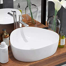 Lavabo da bagno triangolare in ceramica bianca 50,5 x 41 x 12 cm