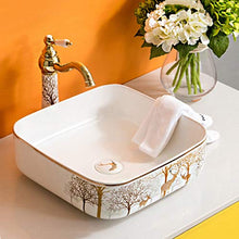 Lavabi- Lavabo in Ceramica Bagno per la casa Lavabo Art Basin personalità Creativa Europea sopra Il lavabo (Colore : A, Dimensioni : 390 * 390 * 135)