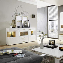 Armadietto laterale Pasto, soggiorno armadietto stanza, credenze, cassetti, con illuminazione a LED,170 x 94 x 42 cm