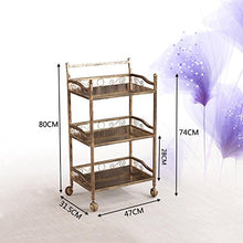 WangQ Carrello - cremagliera del passeggiatore della Famiglia del Carrello dello Strumento del Carrello di Strato di Salone di Bellezza 3 carrellino Cucina (Color : B, Size : 47 * 31.5 * 80cm)