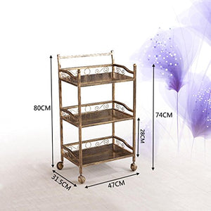 WangQ Carrello - cremagliera del passeggiatore della Famiglia del Carrello dello Strumento del Carrello di Strato di Salone di Bellezza 3 carrellino Cucina (Color : B, Size : 47 * 31.5 * 80cm)