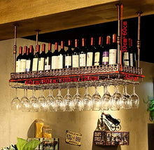 WLABCD Cremagliera per Vino Home Red Holder Vino Glass Raddrizzatore Ristorante S, Parete Vintage Metallo Scaffale per Ferro da Soffitto Wallmount Wine Wine Champagne Vetro Vino Vetro Goblet Cremagli