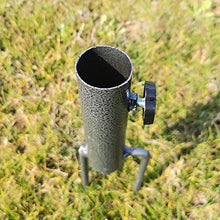 Hpory Supporto per ombrellone da giardino, con picchetto in metallo, per terrazzo, per ombrellone, diametro del foro 3,5 cm, in metallo, per balconi